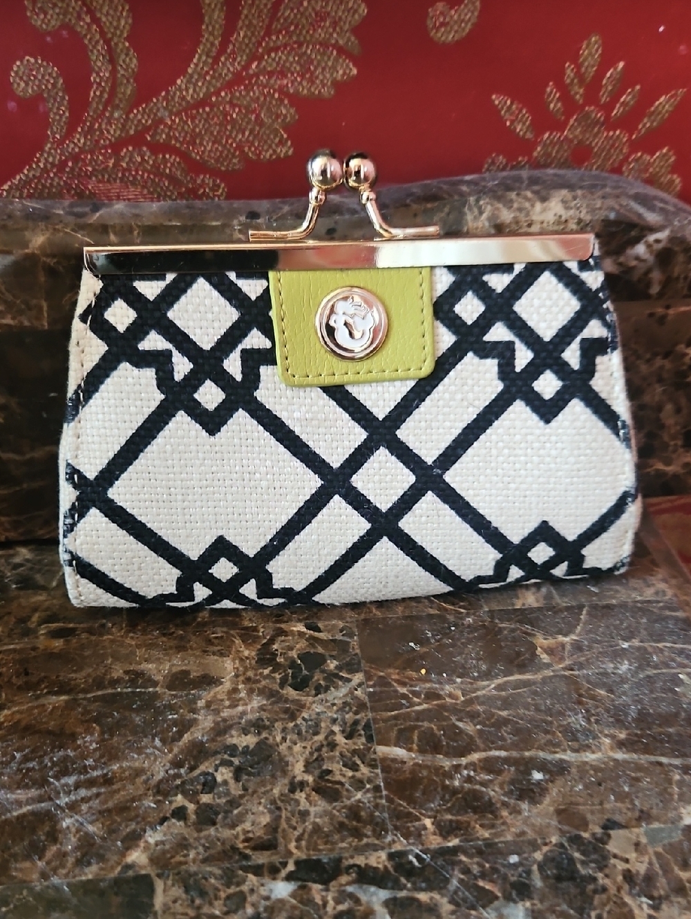 Spartina Coin Purse, Spartina Linen Wallet, Mermaid Coin Purse